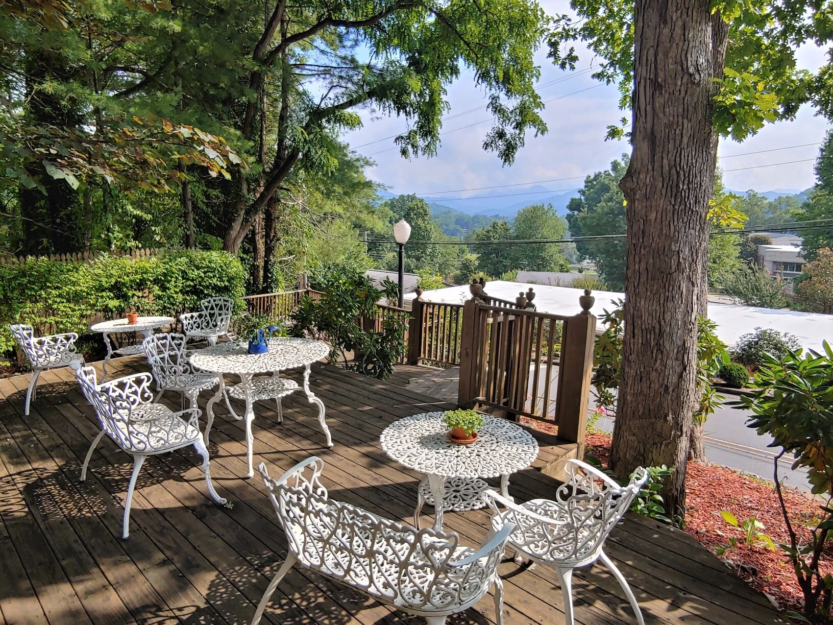 Deck with mountain view