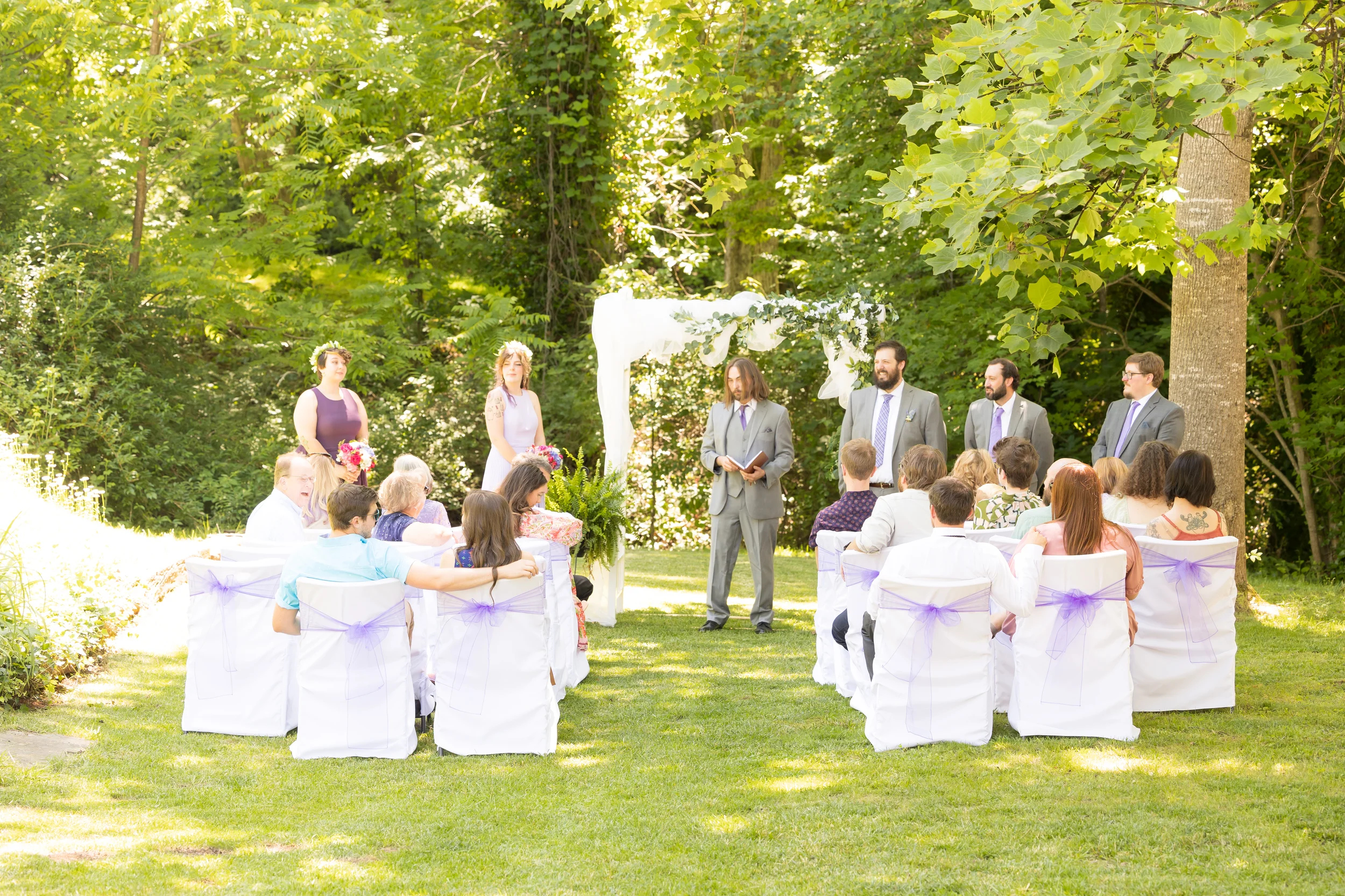 Ceremony in garden