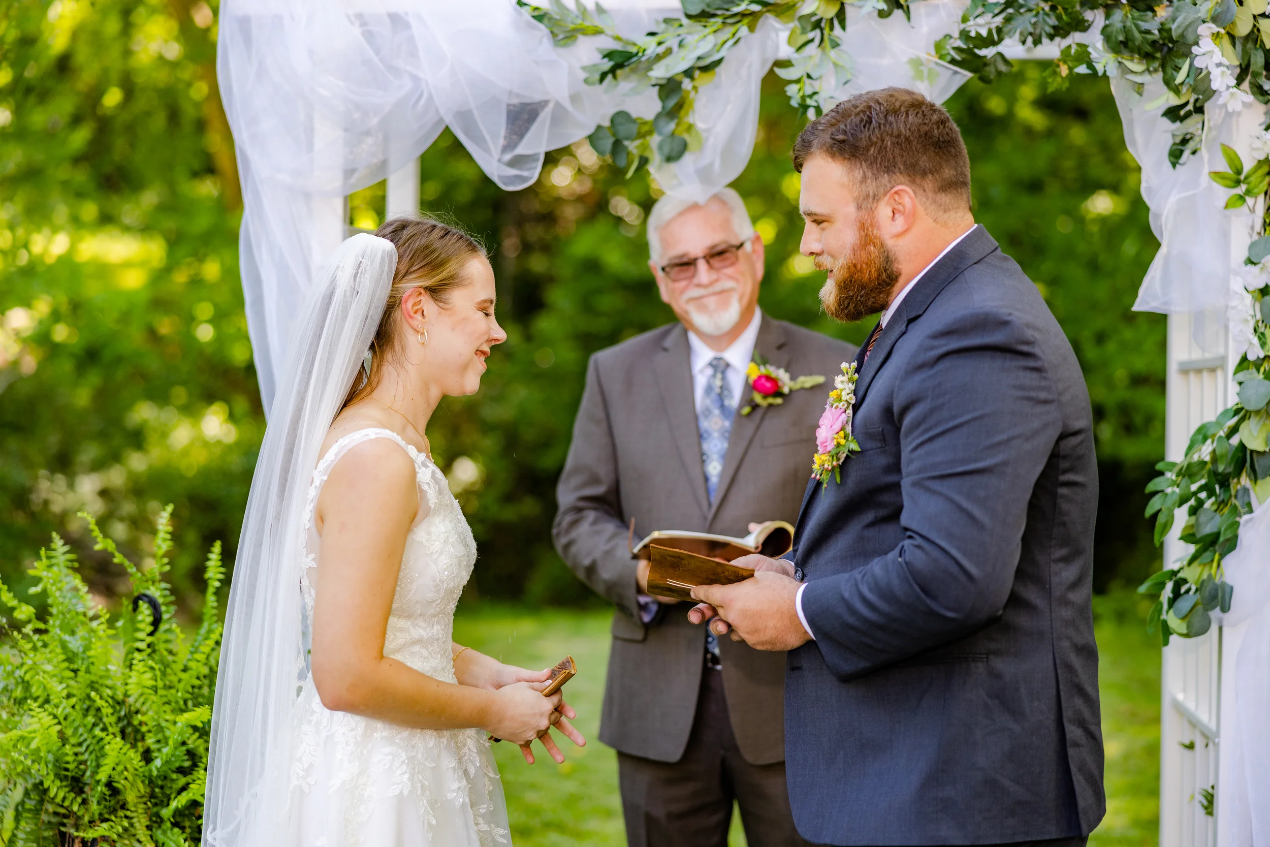 Couple taking vows